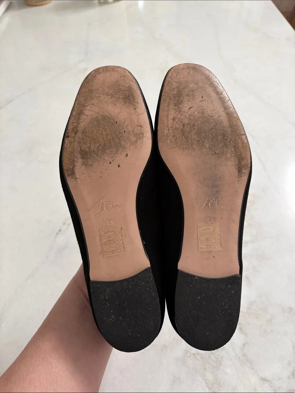 J. Crew Suede Smoking Slippers Shoes in Black Slip On Everyday Casual Size 9.5
